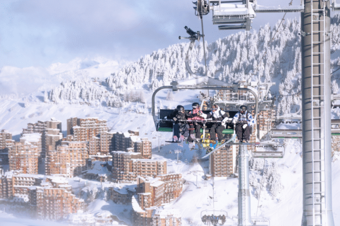 Lanovka v lyžařském středisku Avoriaz